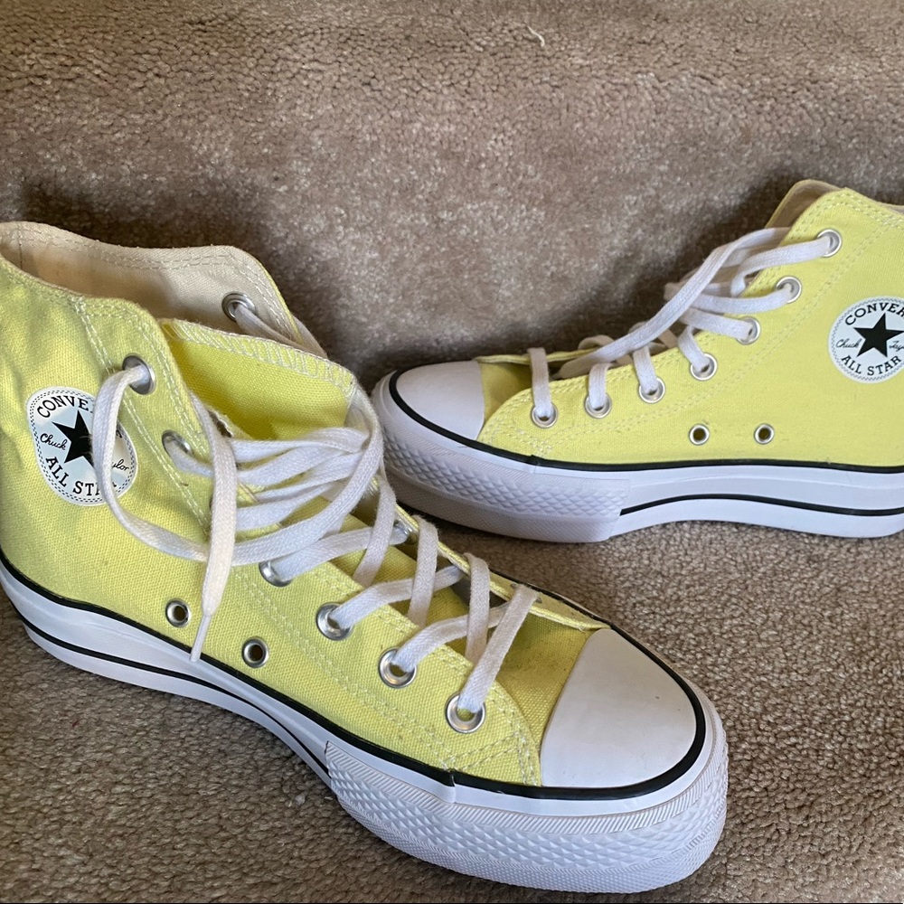 Converse High Top Platforms - Neon